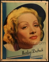 4j054 MARLENE DIETRICH personality poster 1936 super close portrait of the Paramount leading lady!