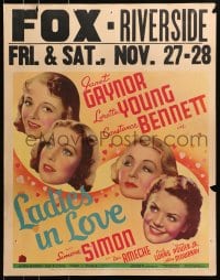 4j043 LADIES IN LOVE jumbo WC 1936 Janet Gaynor, Loretta Young, Constance Bennett, Simone Simon