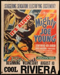 4j046 MIGHTY JOE YOUNG style A jumbo WC 1949 first Harryhausen, art of ape rescuing girl in tree!