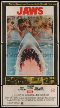 4k032 JAWS Indian 3sh 1975 different art of bloody shark by terrified beachgoers, ultra rare!
