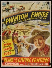 4k044 PHANTOM EMPIRE Belgian R1940s Gene Autry in most spectacular serial of the age, rare!