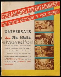 4k122 UNIVERSAL 1945-46 campaign book 1945 full-color 2-page artwork ads for serials, ultra rare!