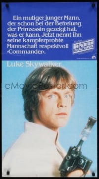 4k005 EMPIRE STRIKES BACK German 18x33 1980 George Lucas classic, great image of Luke, rare!