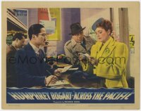4k193 ACROSS THE PACIFIC LC 1942 Humphrey Bogart & Victor Sen Yung w/Mary Astor in travel agency!