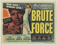 4k152 BRUTE FORCE TC 1947 art of tough Burt Lancaster & sexy full-length Yvonne DeCarlo!