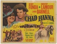 4k153 CHAD HANNA TC 1940 Henry Fonda in love triangle w/Dorothy Lamour & Linda Darnell, ultra rare!