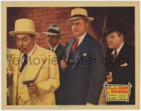 4k219 CHARLIE CHAN IN SHANGHAI LC 1935 close up of Asian detective Warner Oland & men with guns!