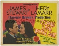 4k155 COME LIVE WITH ME TC 1941 sexy Hedy Lamarr & James Stewart, how to woo an unkissed bride!