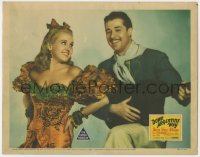 4k232 DOWN ARGENTINE WAY LC 1940 sexy Betty Grable smiles at Don Ameche with guitar serenading her!