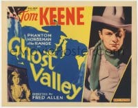 4k159 GHOST VALLEY TC 1932 cool image of cowboy Tom Keene, Phantom Horseman of the Range, rare!