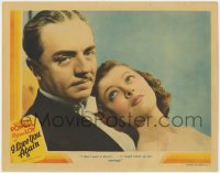 4k254 I LOVE YOU AGAIN LC 1940 Myrna Loy tells William Powell divorce will break up their marriage!