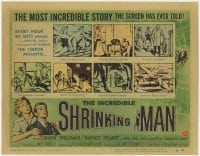 4k166 INCREDIBLE SHRINKING MAN TC 1957 sci-fi classic Reynold Brown comic strip-like artwork!