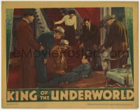4k264 KING OF THE UNDERWORLD LC 1939 Humphrey Bogart surrounded by men with guns & Kay Francis!