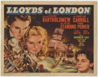 4k167 LLOYD'S OF LONDON TC 1936 Freddie Bartholomew, Tyrone Power, Madeleine Carroll, very rare!