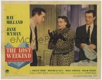 4k269 LOST WEEKEND LC #8 1945 Jane Wyman in leopardskin between alcoholic Ray Milland & Terry!