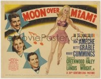 4k170 MOON OVER MIAMI TC 1941 Don Ameche, Bob Cummings, sexy pin-up art of Betty Grable!