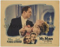 4k280 MY MAN GODFREY LC 1936 butler William Powell holding unconscious Carole Lombard, ultra rare!