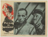 4k292 PASSAGE TO MARSEILLE LC 1944 great c/u of Humphrey Bogart & Sydney Greenstreet w/bar shadows!