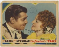4k304 SAN FRANCISCO LC 1936 great romantic close up of Clark Gable embracing Jeanette MacDonald!