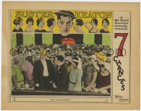4k306 SEVEN CHANCES LC 1925 Stoneface Buster Keaton with hundreds of brides in church, ultra rare!