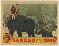 4k325 TARZAN FINDS A SON LC 1939 Johnny Weissmuller, O'Sullivan & Sheffield riding on elephants!