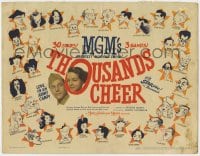 4k190 THOUSANDS CHEER TC 1943 Al Hirschfeld caricatures of Judy Garland & 32 top MGM stars, rare!