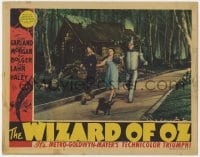 4k341 WIZARD OF OZ LC 1939 Judy Garland, Ray Bolger, Jack Haley & Toto on the Yellow Brick Road!
