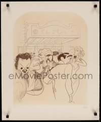 4k078 AL HIRSCHFELD signed #32/200 19x23 art print 1975 World Premiere, w/ Marilyn, Bogart & more!