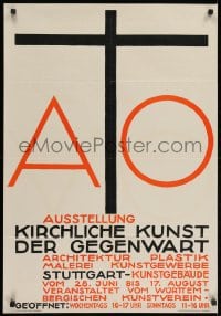4k084 AUSSTELLUNG KIRCHLICHE KUNST DER GEGENWART 23x34 German art exhibition 1927 Emil Glucker art!