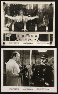 4m999 YOUNG FRANKENSTEIN 2 8x10 stills 1974 Mel Brooks, both w/ monster Peter Boyle + Gene Wilder!