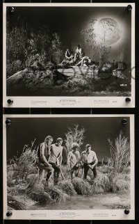 4m868 DR. WHO & THE DALEKS 4 8x10 stills 1966 Barrie Ingham, humans fighting the mutant-cyborgs!