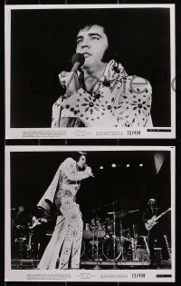 4m919 ELVIS ON TOUR 3 8x10 stills 1972 Elvis Presley on stage singing into microphone!