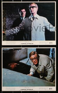 4m045 FUNERAL IN BERLIN 8 color 8x10 stills 1967 Michael Caine as Harry Palmer, sexy girls & spies!