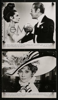 4m774 MY FAIR LADY 6 horizontal 7.75x9 stills 1964 great images of Audrey Hepburn & Rex Harrison!