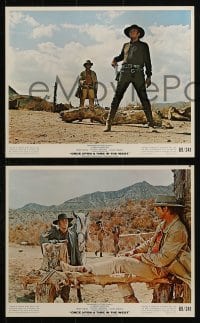 4m165 ONCE UPON A TIME IN THE WEST 3 color 8x10 stills 1969 Jason Robards, Henry Fonda, Sergio Leone