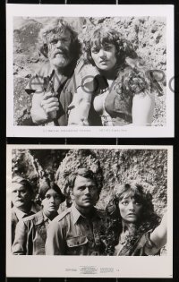 4m387 PEOPLE THAT TIME FORGOT 15 8x10 stills 1977 Doug McClure offers protection to Dana Gillespie!