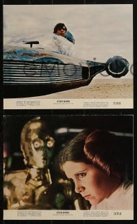 4m149 STAR WARS 4 8x10 mini LCs 1977 George Lucas classic epic, Luke, Leia, sandperson, Bantha!