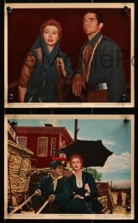4m169 STRANGE LADY IN TOWN 3 color 8x10 stills 1955 Greer Garson, Dana Andrews, Mervyn LeRoy!