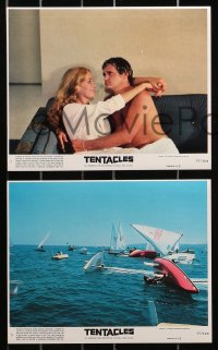 4m082 TENTACLES 8 8x10 mini LCs 1977 John Huston, Shelley Winters, Bo Hopkins, Henry Fonda