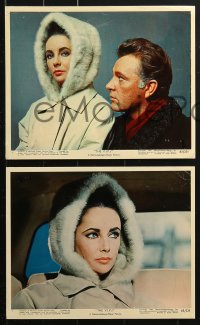 4m084 V.I.P.S 8 color 8x10 stills 1963 great images of sexy Elizabeth Taylor & Richard Burton!