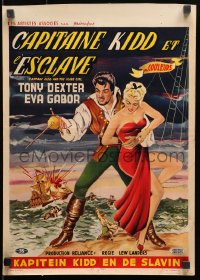4p221 CAPTAIN KIDD & THE SLAVE GIRL Belgian 1954 Alan Hale Jr, sexy Eva Gabor & Tony Dexter!