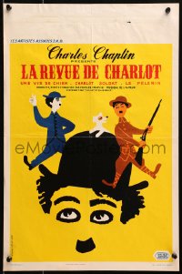 4p222 CHAPLIN REVUE Belgian 1959 Charlie comedy compilation, great artwork!