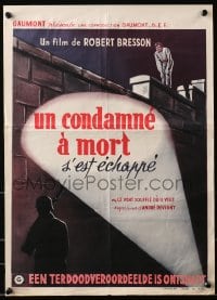 4p246 MAN ESCAPED Belgian 1956 directed by Robert Bresson, art of WWII Resistance prison escape!