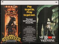 4p313 FUNHOUSE/MY BLOODY VALENTINE British quad 1981 different art for horror double-bill!