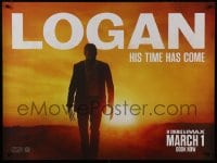 4p324 LOGAN teaser DS British quad 2017 Jackman in the title role as Wolverine!