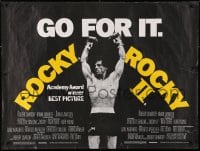 4p334 ROCKY/ROCKY II British quad 1980 Sylvester Stallone, Carl Weathers boxing classic double-bill, rare!