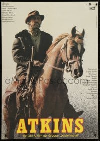 4p437 ATKINS East German 23x32 1986 western cowboy Oleg Borisov in the title role on horseback!