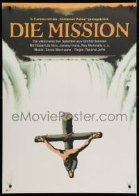 4p466 MISSION East German 23x32 1987 Robert De Niro, Jeremy Irons, waterfall artwork by Jo Frische!