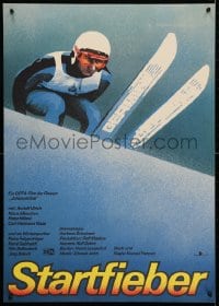 4p475 STARTFIEBER East German 23x32 1986 sports skiing melodrama starring Klaus Manchen!