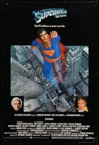 4p287 SUPERMAN English 1sh 1978 comic book hero Christopher Reeve, Gene Hackman & Brando!